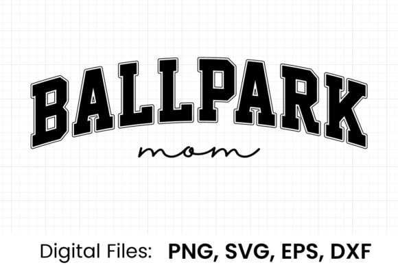Ballpark Mom Retro Varsity SVG