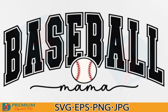 Baseball Mama SVG, Retro Varsity Mom PNG
