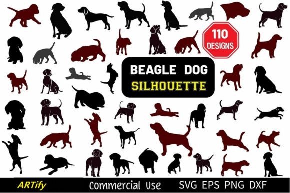 Beagle Dog SVG Bundle Dog Silhouette SVG