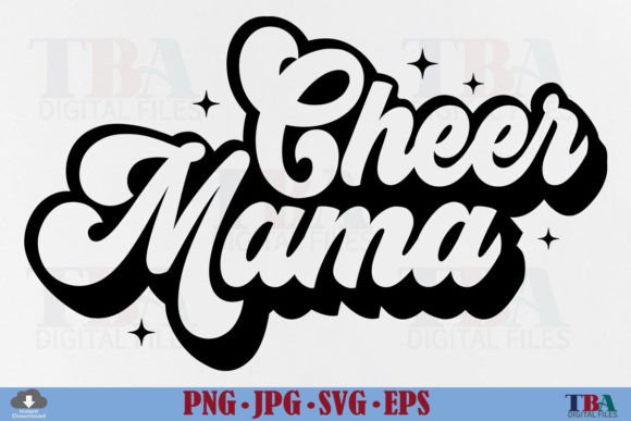 Cheer Mama SVG, Cheerleading Retro Mom