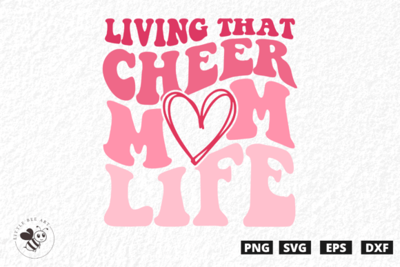 Living That Cheer Mom Life Wavy SVG