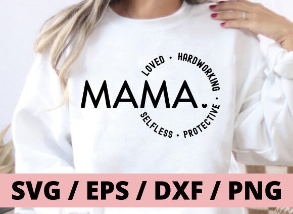 Mama Love Mom Mothers Day SVG PNG