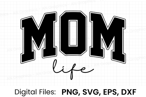 Mom Life Retro Varsity SVG