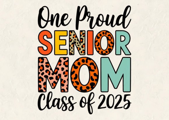 One Proud Senior Mom T-Shirt Design