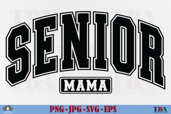 Senior Mama SVG Retro Mom Graduation PNG