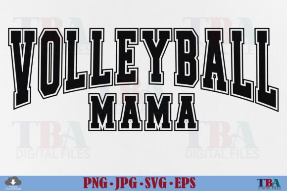 Volleyball Mama SVG, Sports Mom Gift PNG